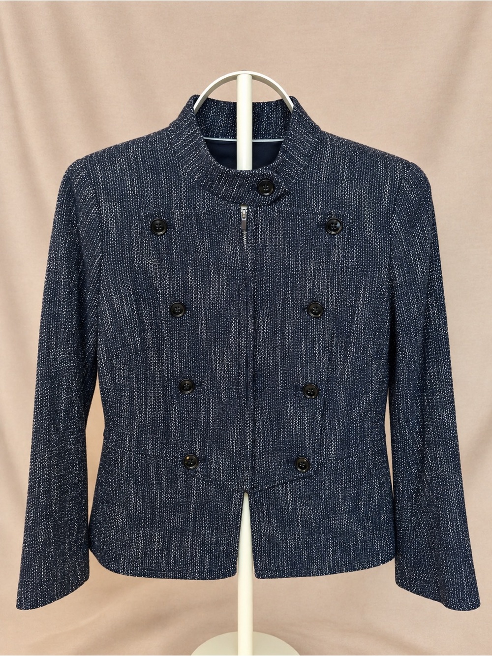 Banana Republic Navy Tweed Jacket